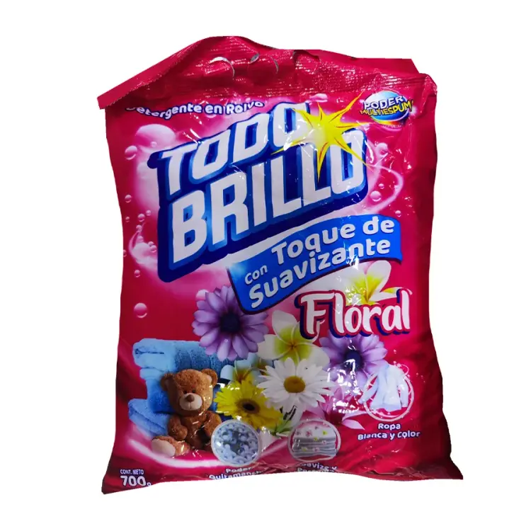 Detergente Polvo Todo Brillo Toque Suavizante 650 gr