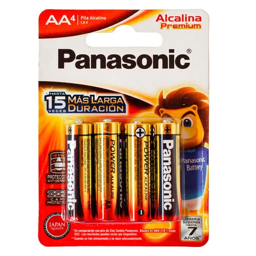 Panasonic Pila Alcalina Premium Aa X 4 Unidades
