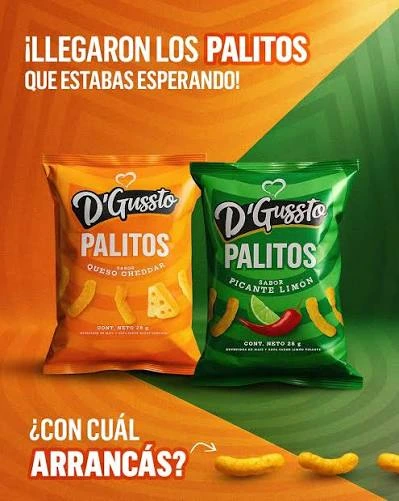 D GUSSTO PALITOQUESO CHEDDAR 