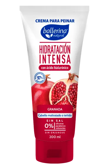 Crema para peinar Granada con Ácido Hialurónico Ballerina 200ML