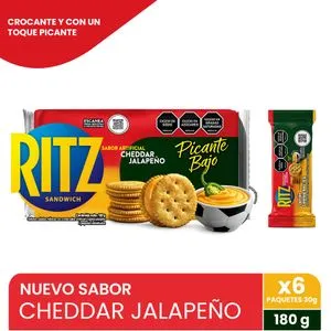 [3589] Ritz Sandwich Galletas sabor CHEDDAR JALAPEÑO  36GR