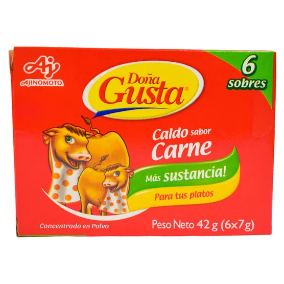 Caldo sabor carne de red en polvo Doña Gusta 7gr 