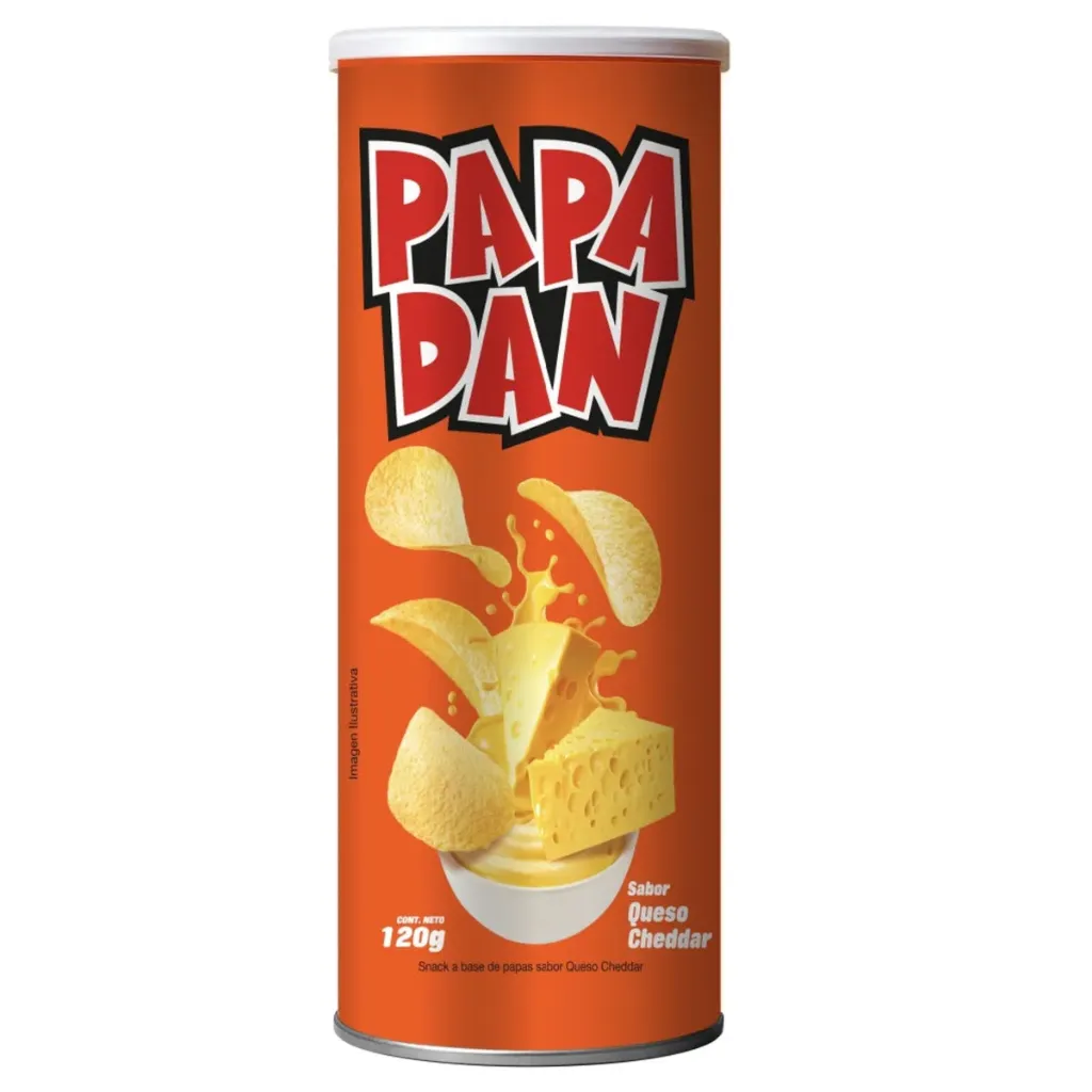 Papas Fritas Papadan Sabor Queso Cheddar X 120G 