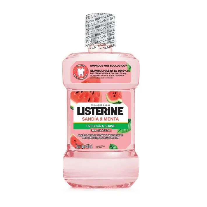 Enjuague Bucal Listerine Frescura Suave Sandia/Menta X 500Ml