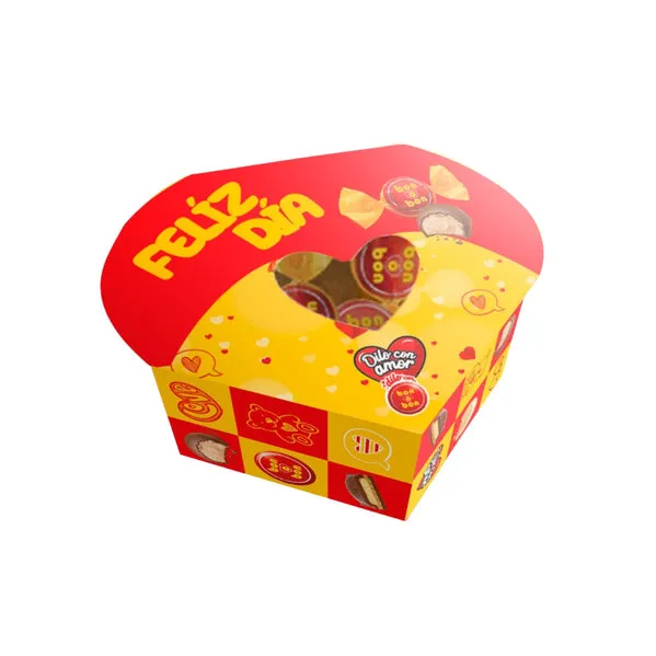 Paquete Bombones Bon O Bon Corazon Feliz Dia X 5 Unidades