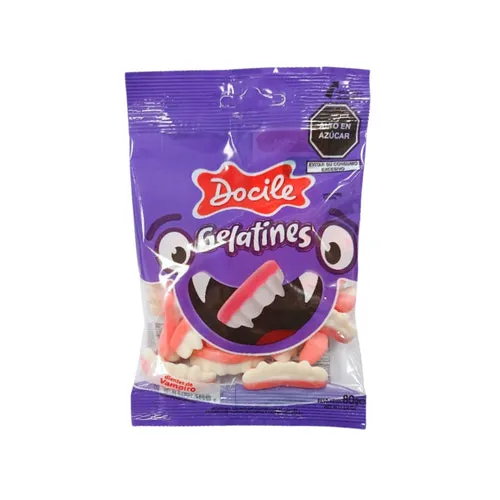 Gomitas Docile Gelatines Dientes Vampiro X 80G 