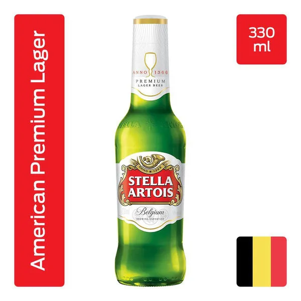 Cerveza Stella Artois Belgium Botella X 330 Ml 