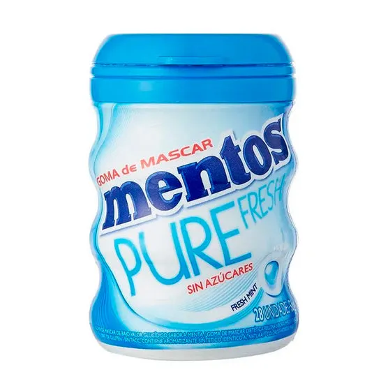 Mentos Pure Fresh Chicle Fresh Mint Sin Azucar X 56G 