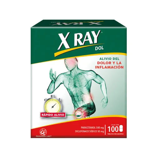 X Ray Dol Paracetamol / Diclofenaco X Tabletas