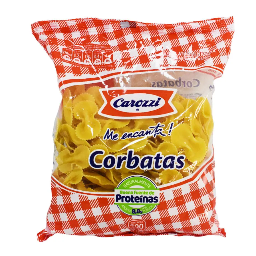 Pasta Carozzi Fideo Corbatas X 400G