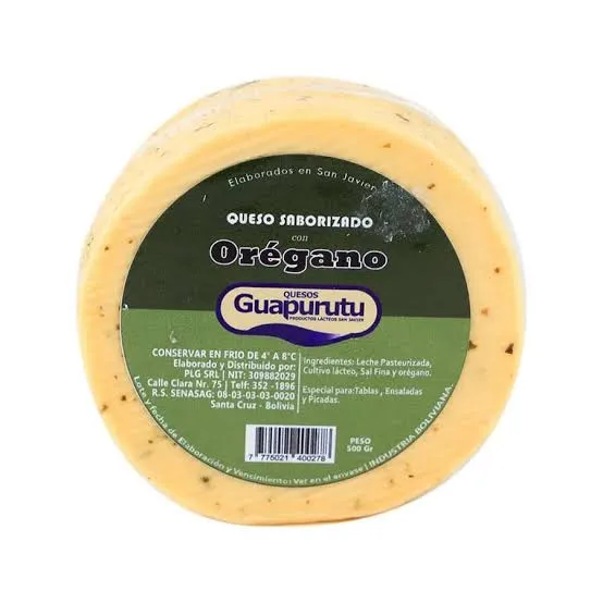 QUESOS GUAPURUTU Queso con oregano 500 gr  