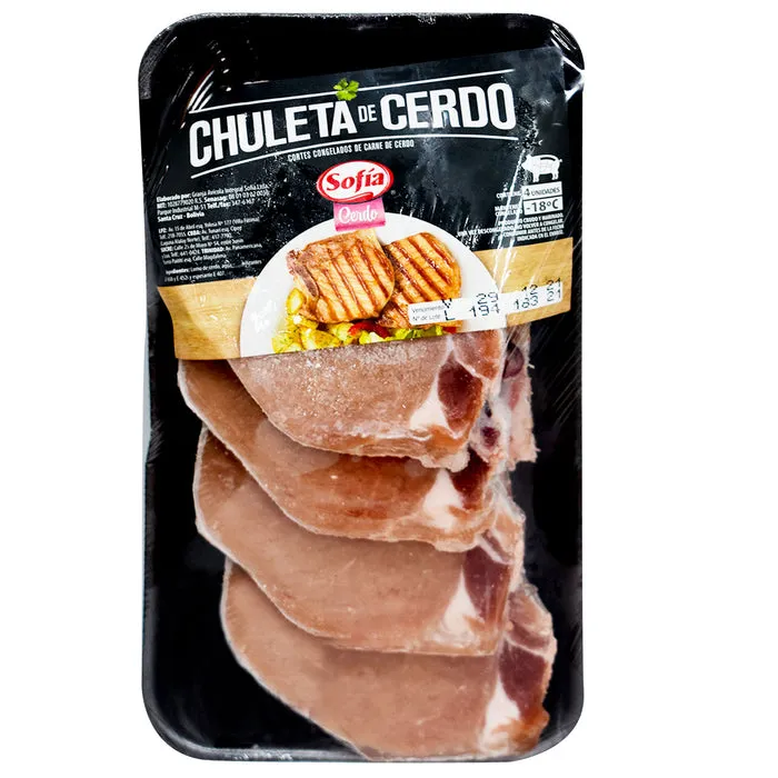 Chuleta De Cerdo Sofia Congelado En Bandeja 500 G Aprox.