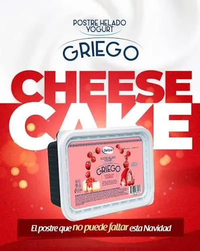 Postre Helado Yogurd Giego Cheesse Cake Americana