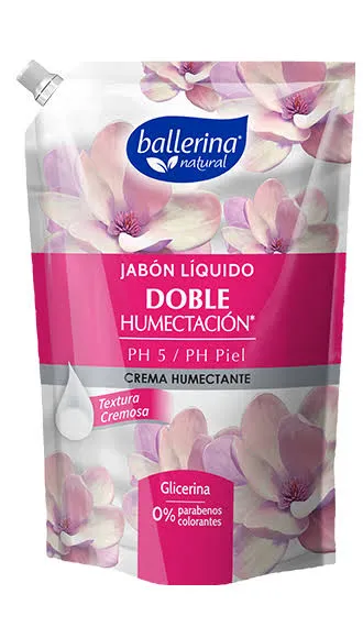 BALLERINA JABON LIQUIDO DOBLE HUMECTACION CREMA HUMECTANTE DP 750ML
