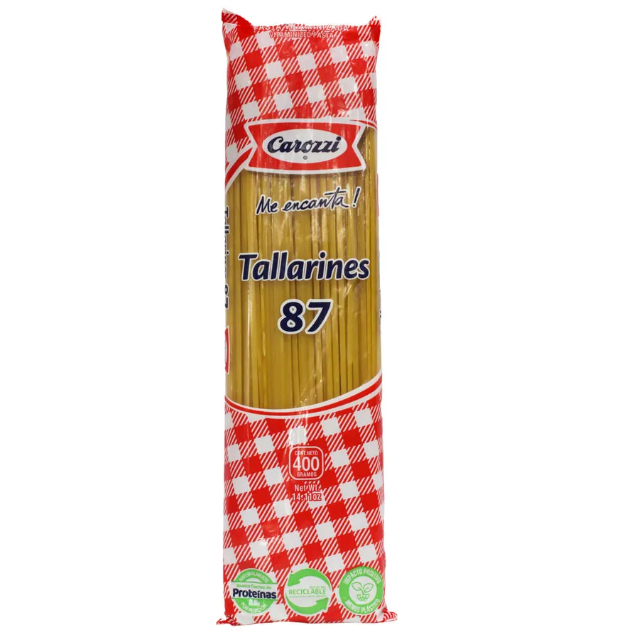 Pasta Carozzi Fideo Tallarines #87 X 400G
