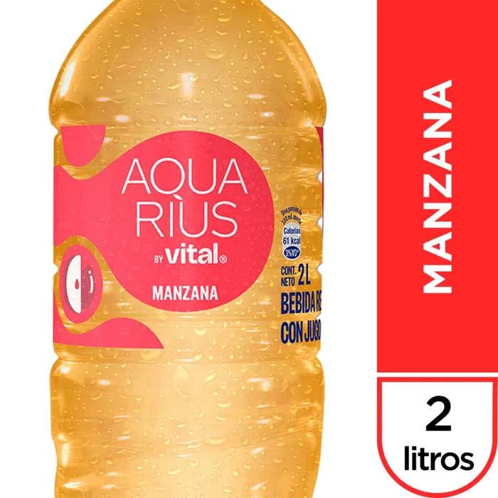 AQUARIUS MANZANA X 2 LT