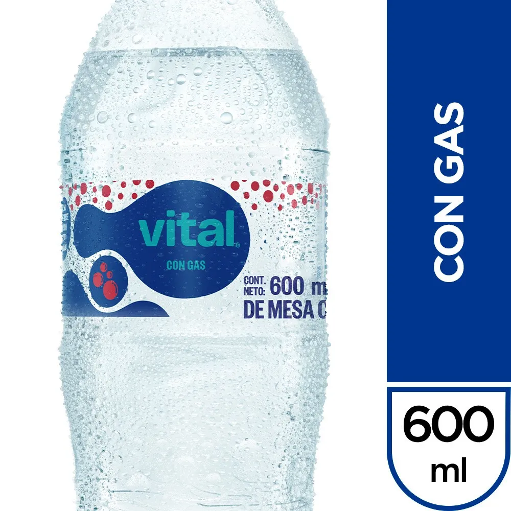 AGUA VITAL CON GAS X 600ML