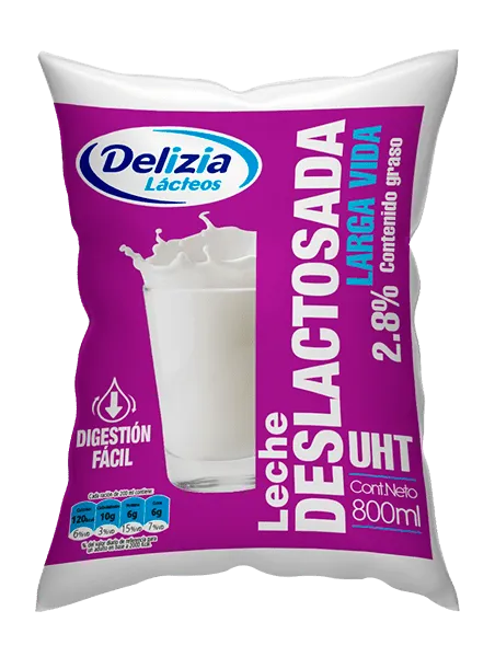DELICIAS Leche Deslactosada Uht 800 ml