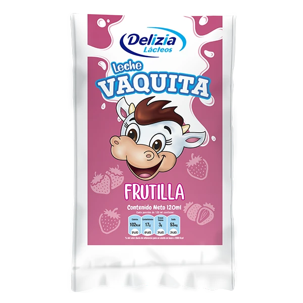 Leche Sachet 120 ml FRUTILLA - Delizia
