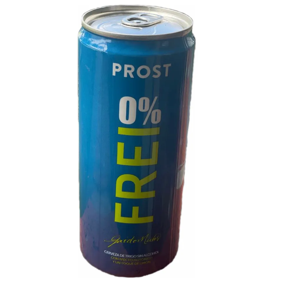 CERVEZA PROST FREI LATA 310CC (SIN ALCOHOL)